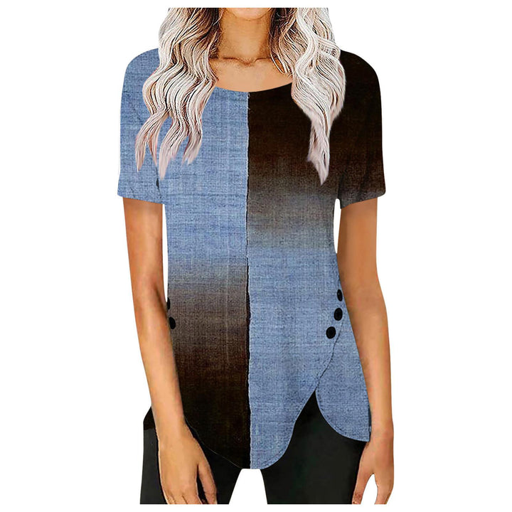 Women's blouse with a floral design and an asymmetrical hem Lune London
