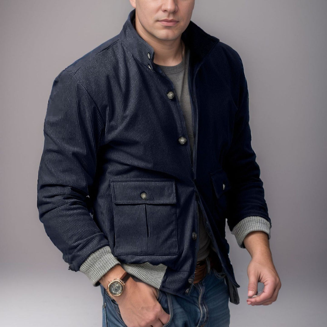 Sporty corduroy jacket for men with practical pockets and modern design Lune London