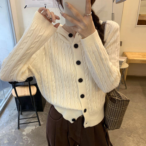 Gilet pour femmes avec capuche et détail de bouton Chic & Stil