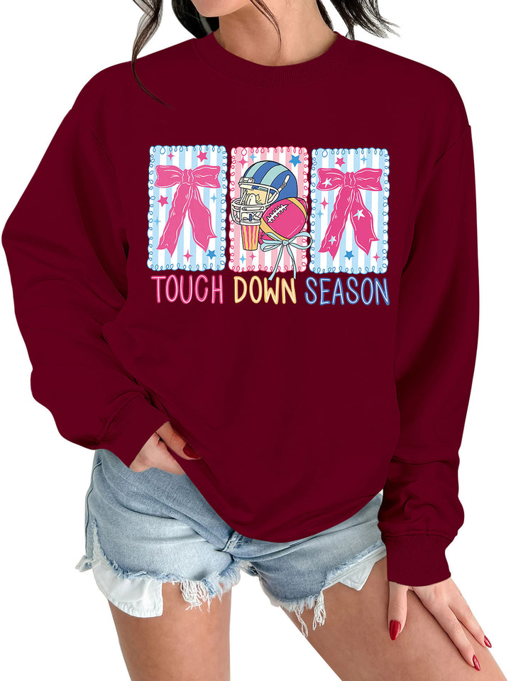 Sweat-shirt femme avec motif de football créatif et coupe décontractée Chic & Stil