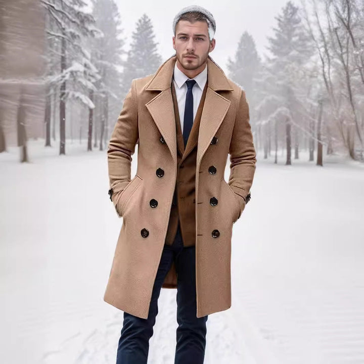 Men's Double-Breasted Wool Coat Lune London