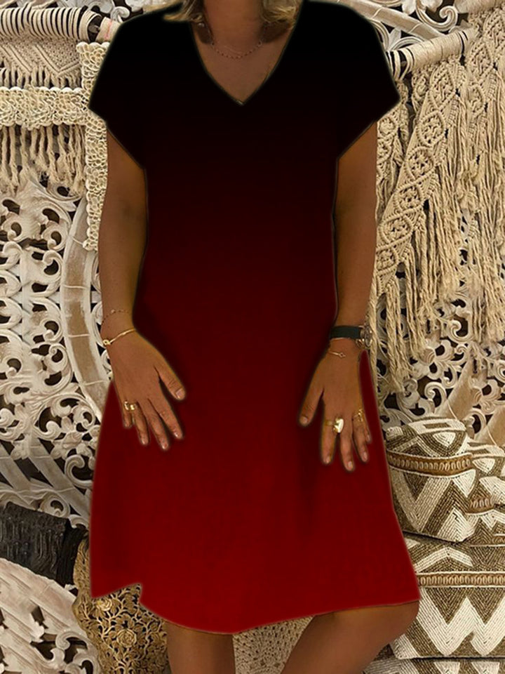 Ladies leisure V neck shift dress Lune London