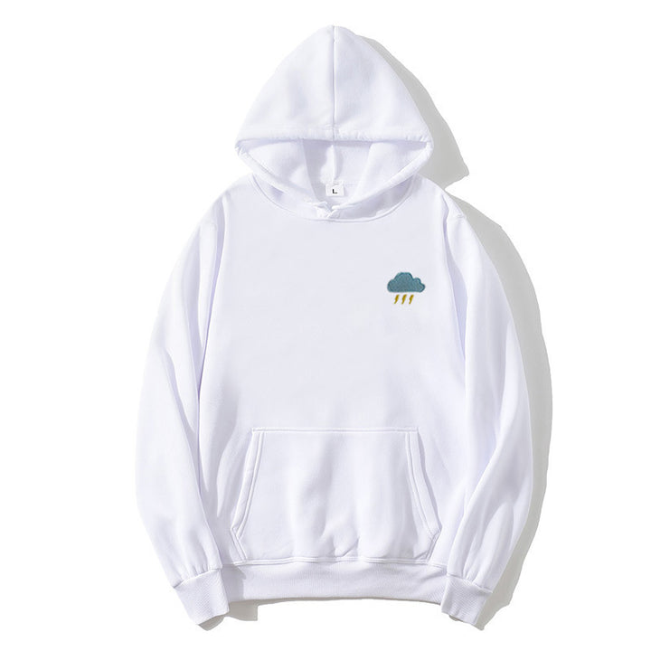 Ladies hoodie with creative cloud design Chic & Stil