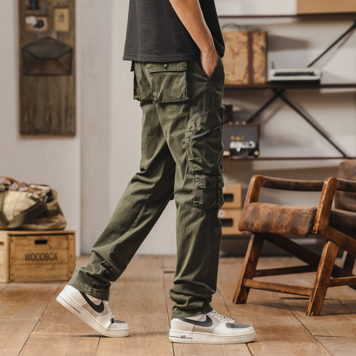 Pantalon cargo robuste pour hommes avec poches polyvalentes et ceinture ajustable Lune London