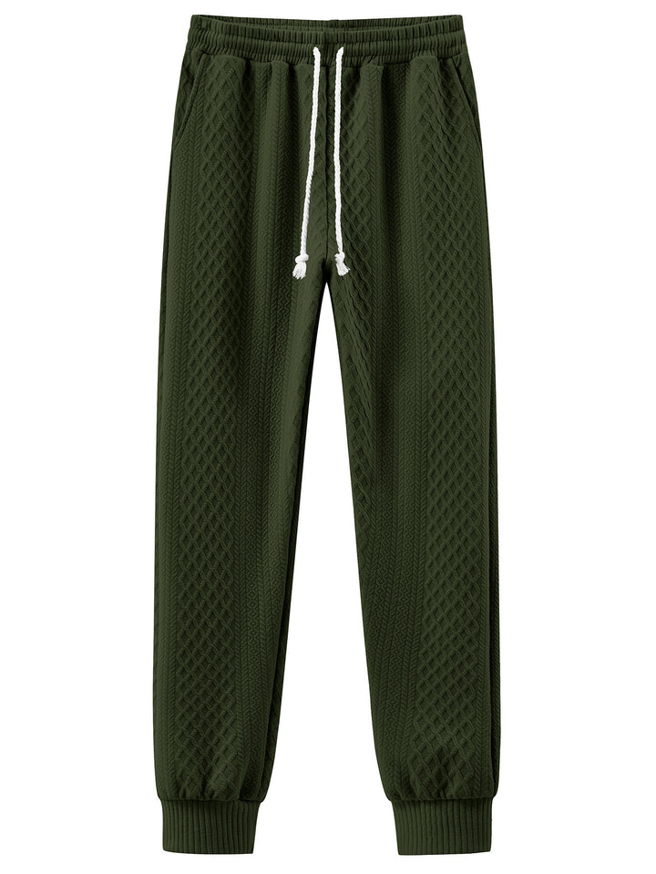 Comfortable sweatpants for men with an innovative structured design and an adjustable waist Lune London