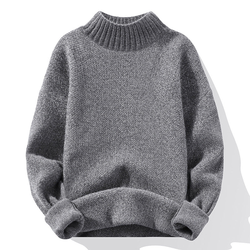 Women High-Quality Ribbed Knit Sweater with Turtleneck and Relaxed Fit Lune London