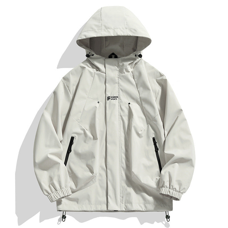 Veste de sport imperméable pour hommes avec capuche ajustable Chic und Stil