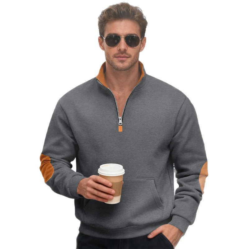 Men's stylish hoodie with zipper and practical pockets Chic and style