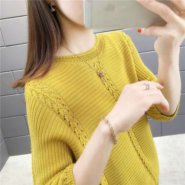 Pull en tricot décontracté pour femmes avec des détails délicats Chic & Stil