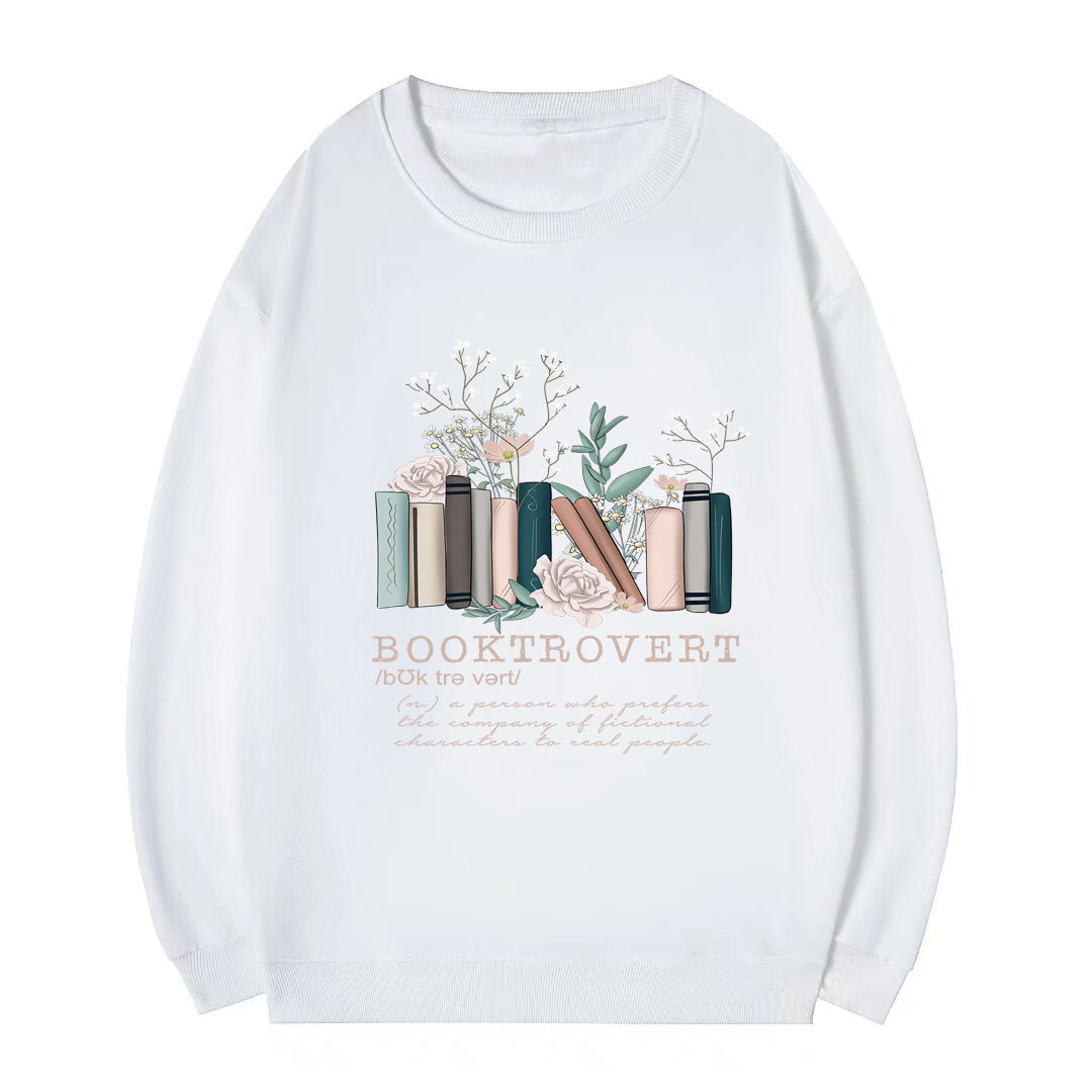 Sweat-shirt pour femmes avec un design de livre ludique et une lettering inspirante Chic & Stil