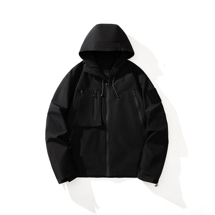 Technical multifunctional jacket for men with practical pockets Lune London