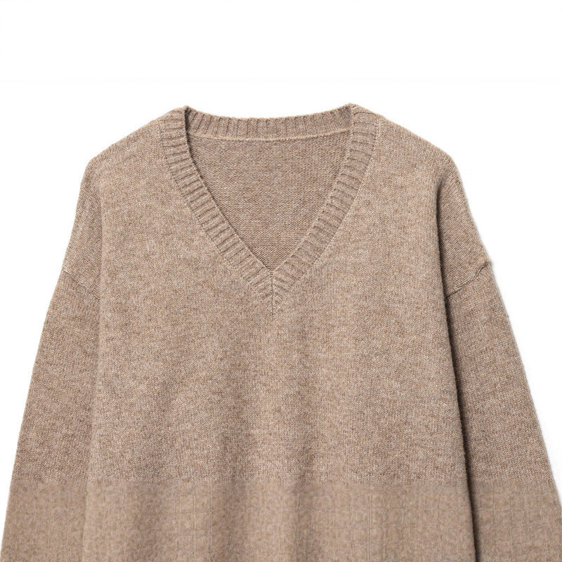 Pull femme en V en laine douce Chic & Stil