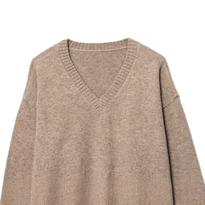 Pull femme en V en laine douce Chic & Stil