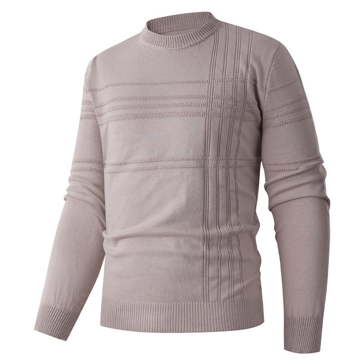 Men's sweater with textured pattern and round neck Lune London