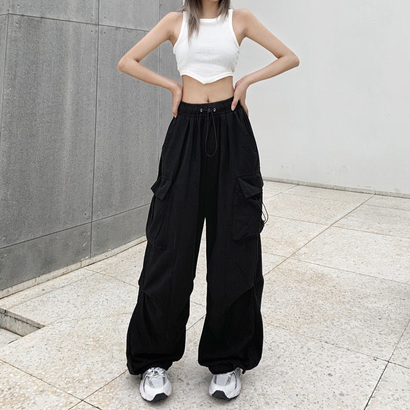 Women's cargo pants with practical side pockets and elastic waistband Lune London 1775573717
