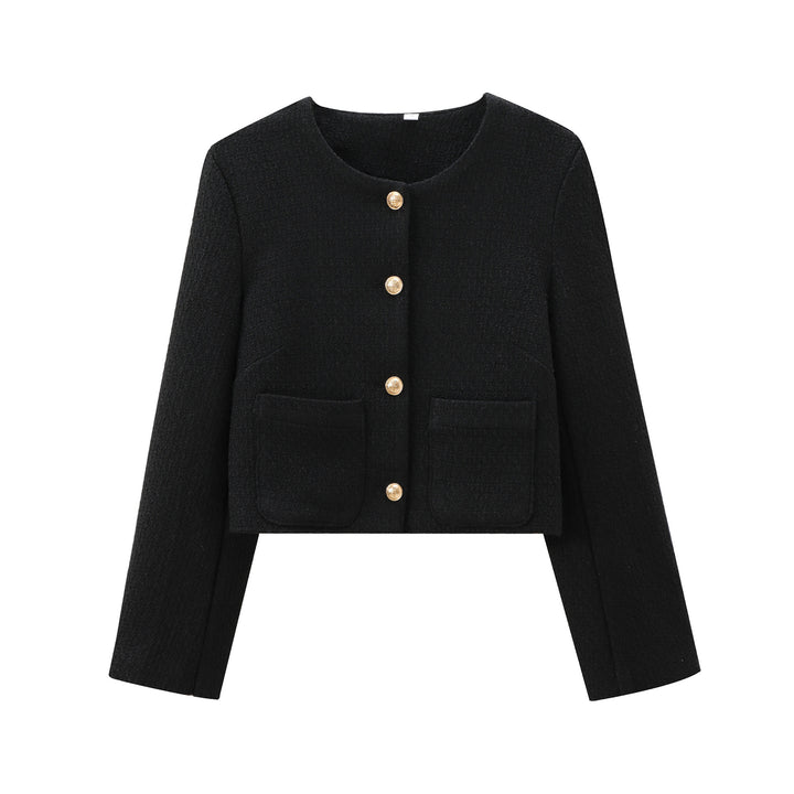 Lune London Structured Tweed Short Jacket for Women with Practical Pockets