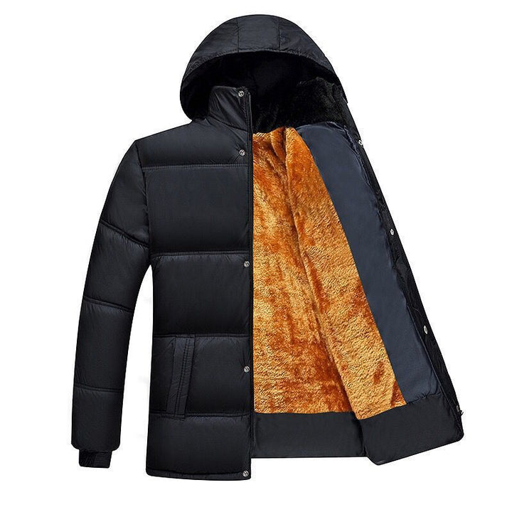 Men's winter quilted jacket with high collar and insulating lining Lune London