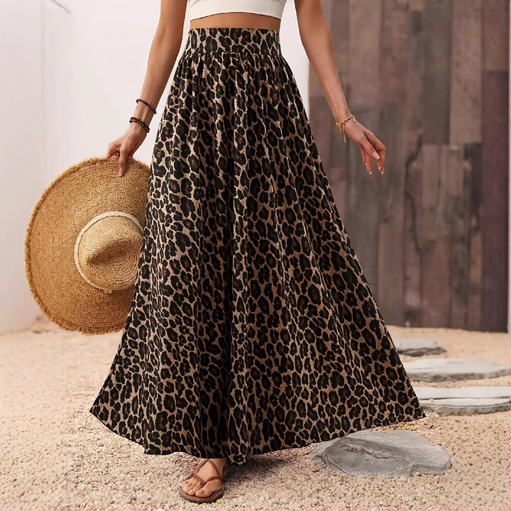 Women's Maxi Skirt with Wide Waistband and Voluminous Cut Lune London