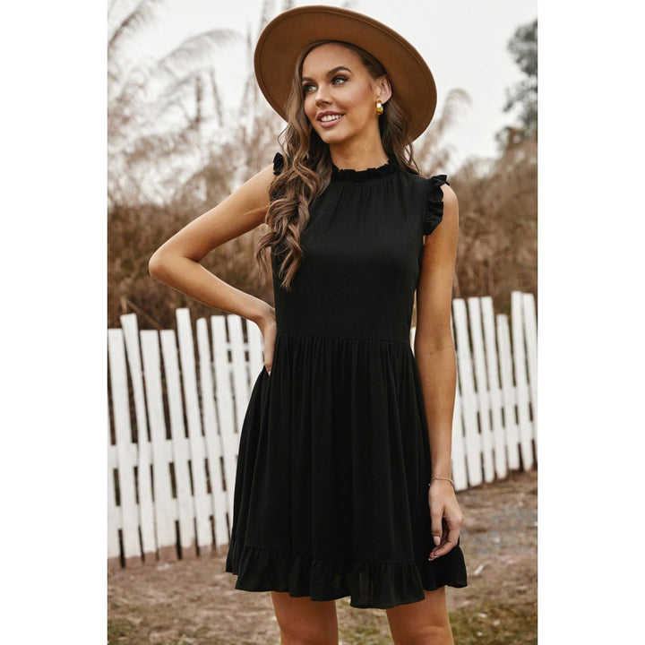 Lune London ruffled mini shirt dress