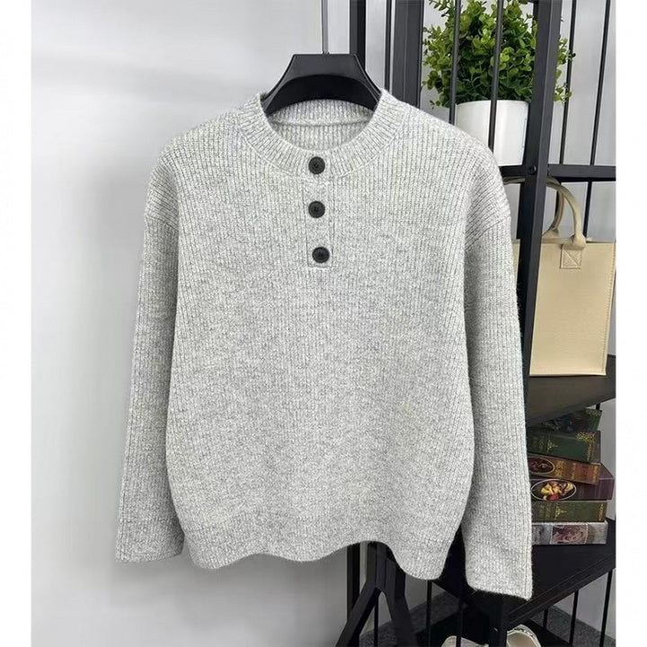 Fine knit sweater for women with button details Lune London