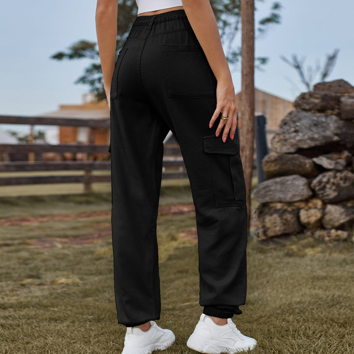 Women's cargo pants with side pockets and high waist Lune London