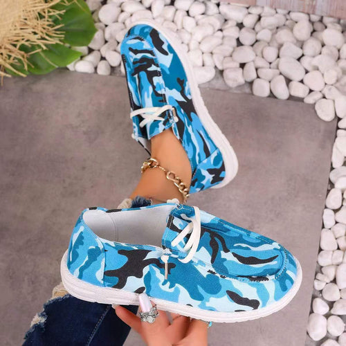 Comfortable sneakers for women with chic and stylish camouflage design
