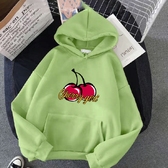 Women's hoodie with cheerful cherry motif Chic & Stil