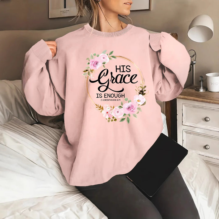 Sweat-shirt pour femmes avec lettres motivantes et design floral Chic & Stil
