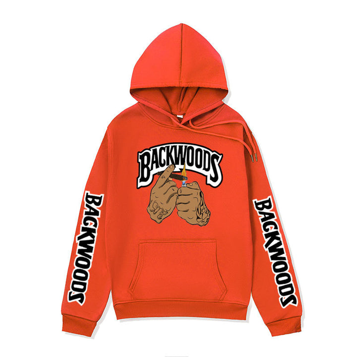 Women’s hooded sweater with creative graphic design and side kangaroo pockets Lune London