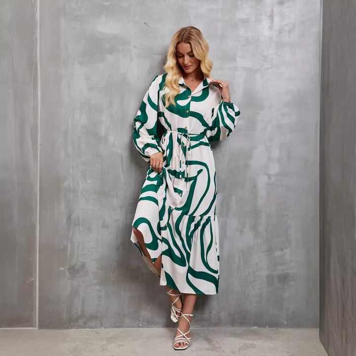 Shirt dress for women with graphic pattern Lune London