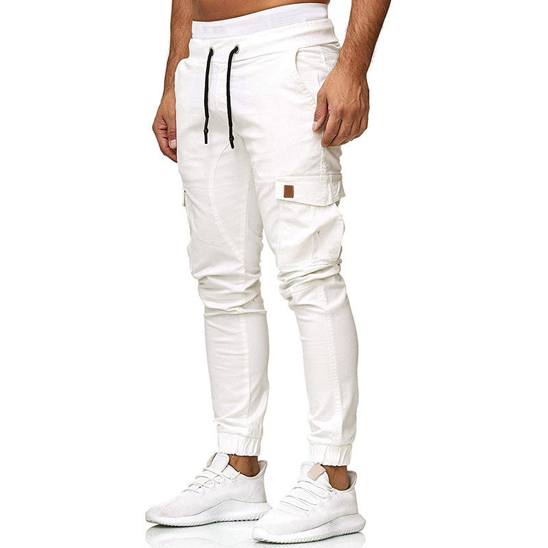 Men's cargo jogger pants with elastic waistband and practical side pockets Lune London