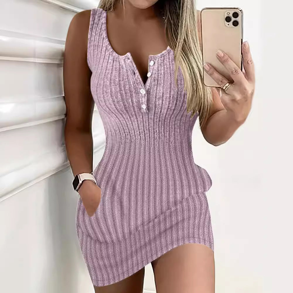 Lune London Damen Ribbed Mini Dress