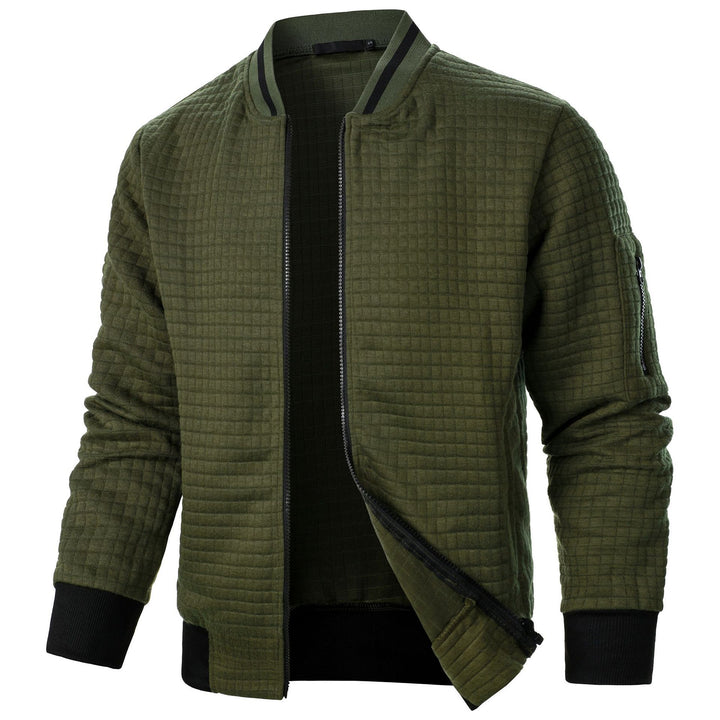 Quilted bomber jacket for men with functional zip pockets Lune London