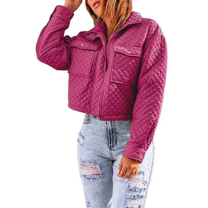 Chic and Stil Women's Short Quilted Jacket with Pockets