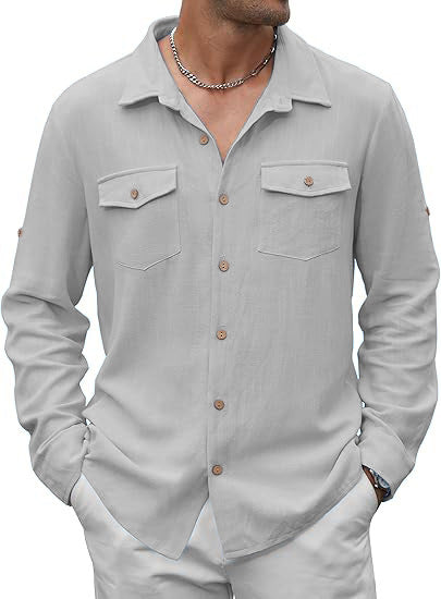 Classic casual shirt for men with two chest pockets Lune London