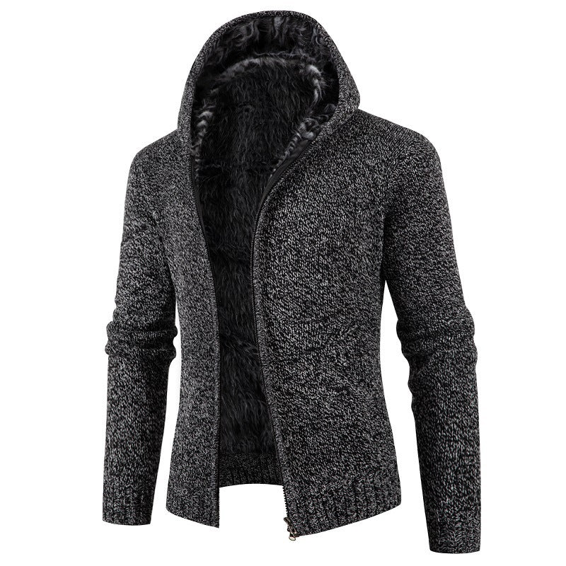 Men's cozy cardigan with high collar and practical pockets Lune London