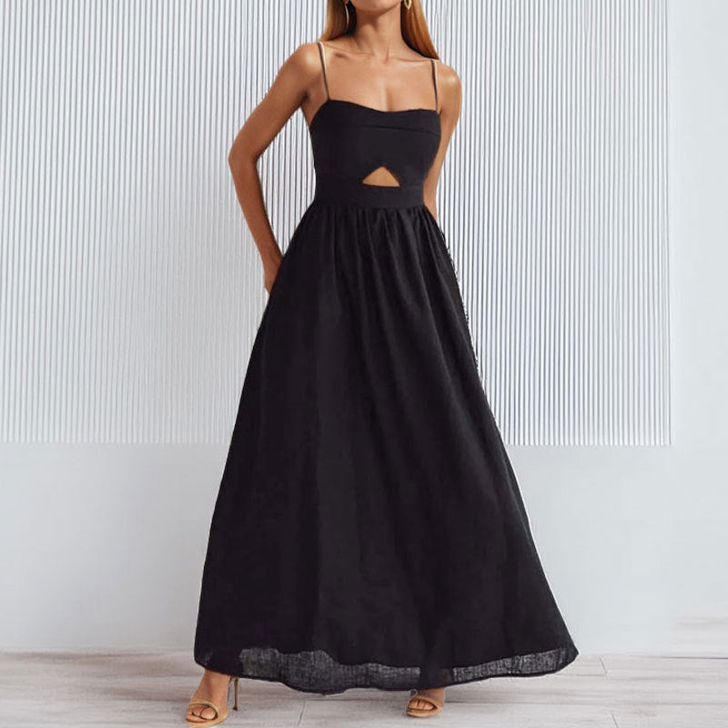 Robe maxi femme avec détail découpé et jupe fluide Chic & Stil