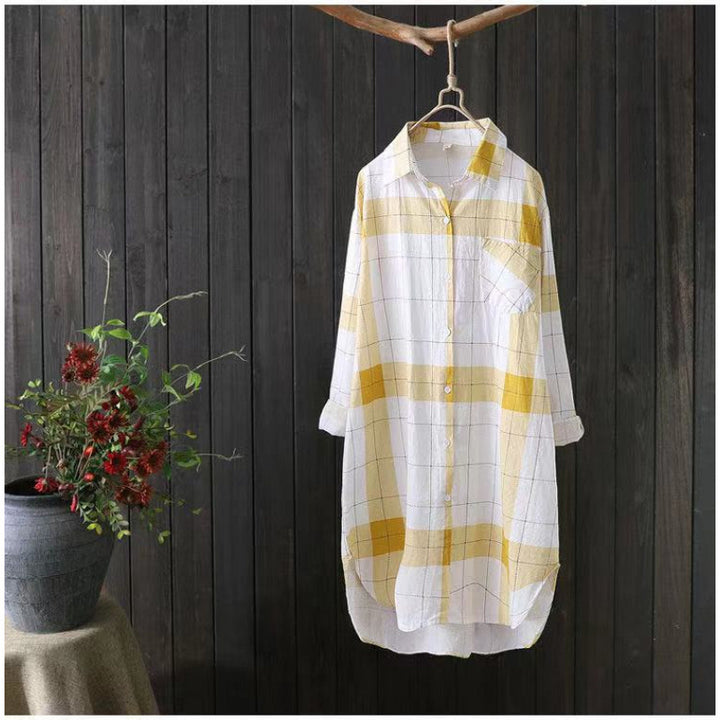 Ladies Plus Size Plaid Shirt Lune London