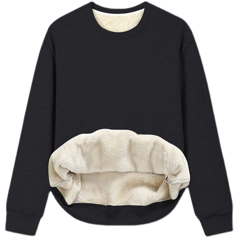 Ladies Oversized Cozy Pullover with Fleece Lining Lune London