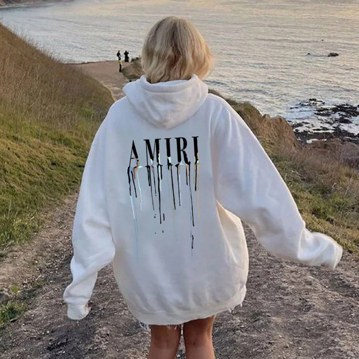 Ladies' hoodie with artistic print Lune London