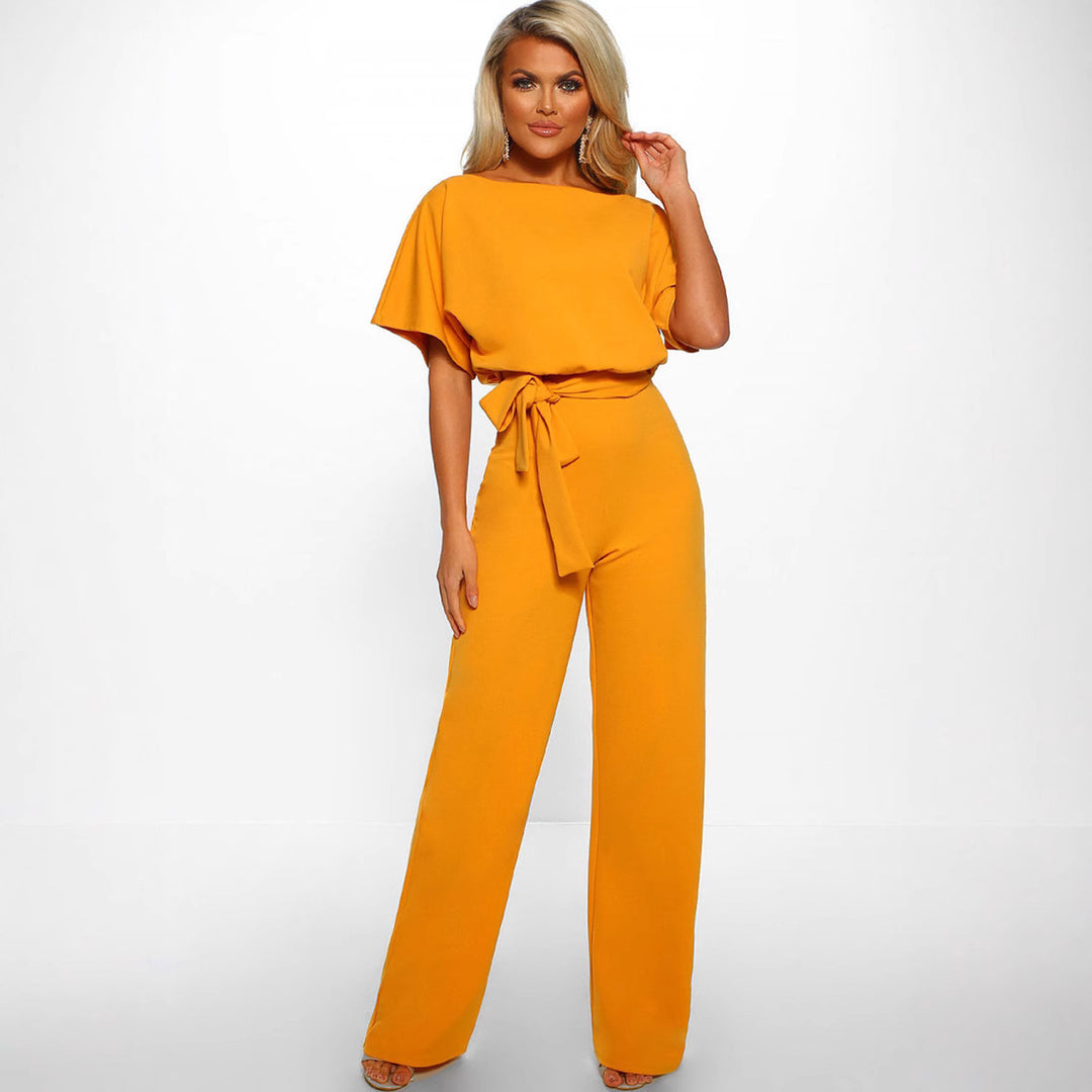 Wide overalls for women with a stylish belt Lune London