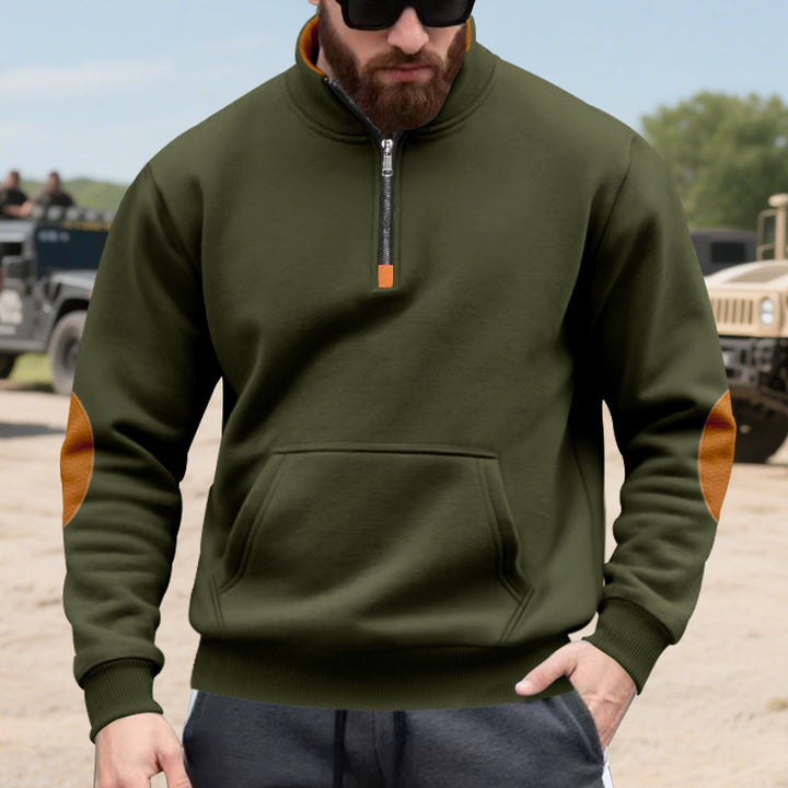 Men's Hoodie with high collar in fashion and contrasting details Lune London