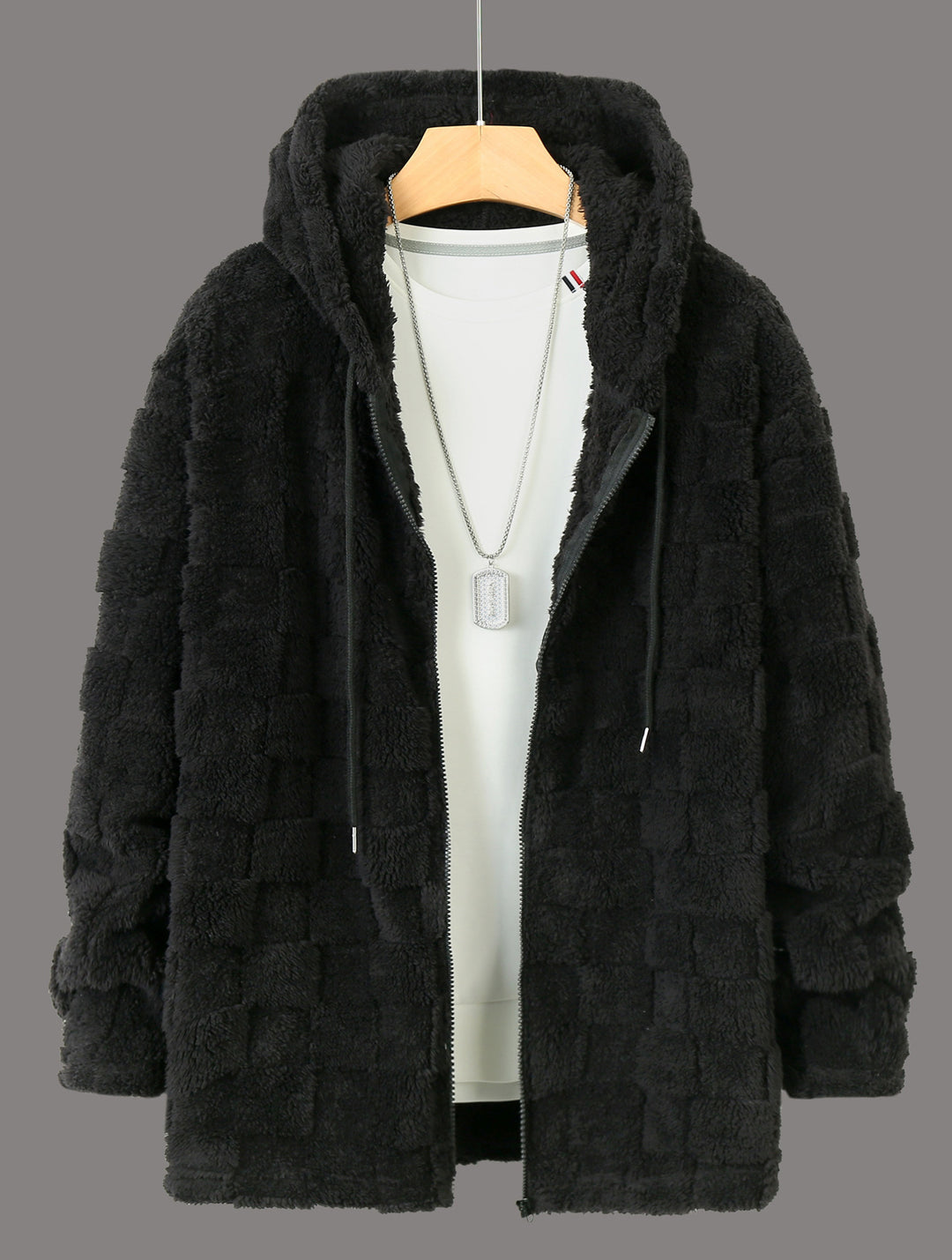 Men's fleece jacket with a structured design and a practical zipper Lune London