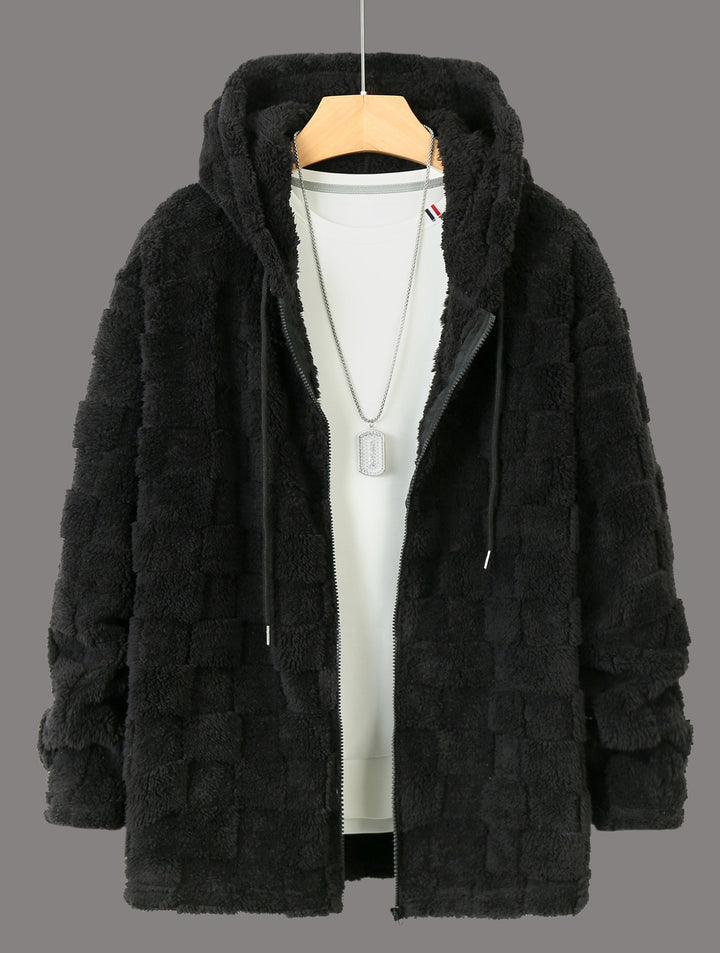 Men's fleece jacket with a structured design and a practical zipper Lune London