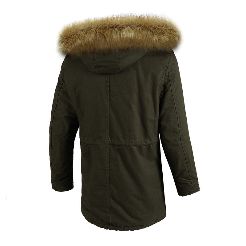 Warm winter jacket for men with removable hood and fleece lining Lune London
