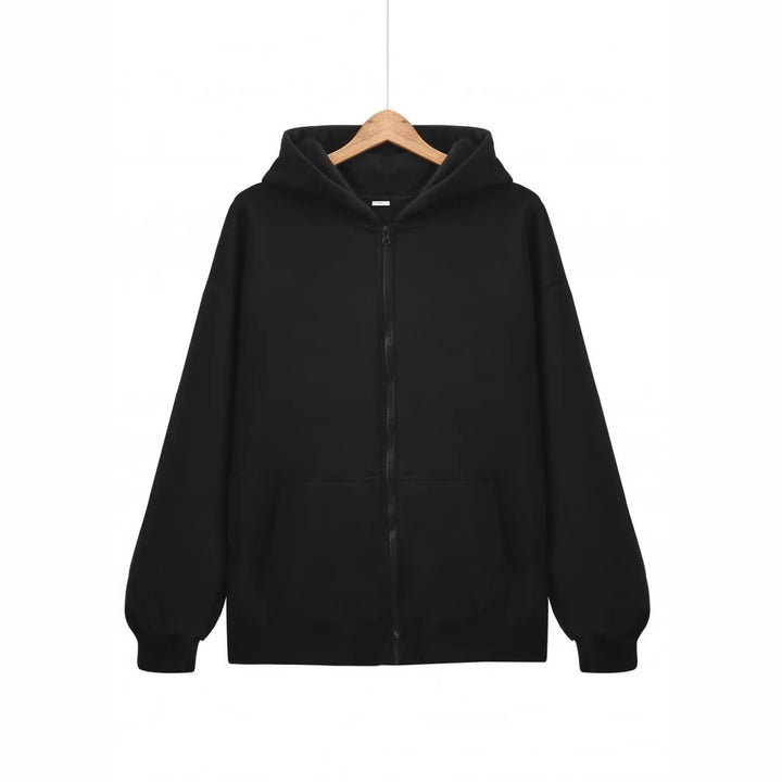 Ladies hoodie jacket with full zip and practical pockets Chic & Stil