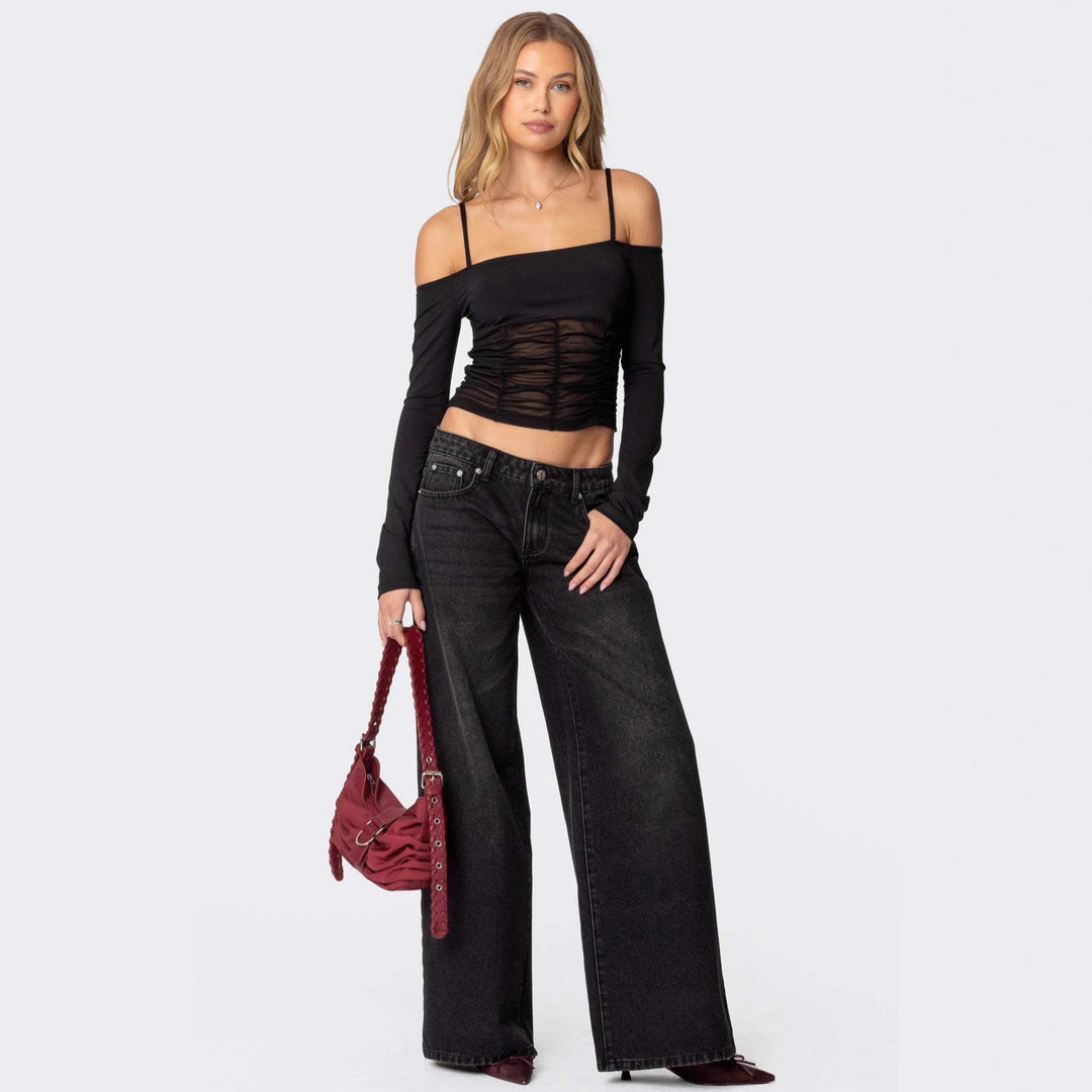 Women's casual flared jeans with wide leg Lune London