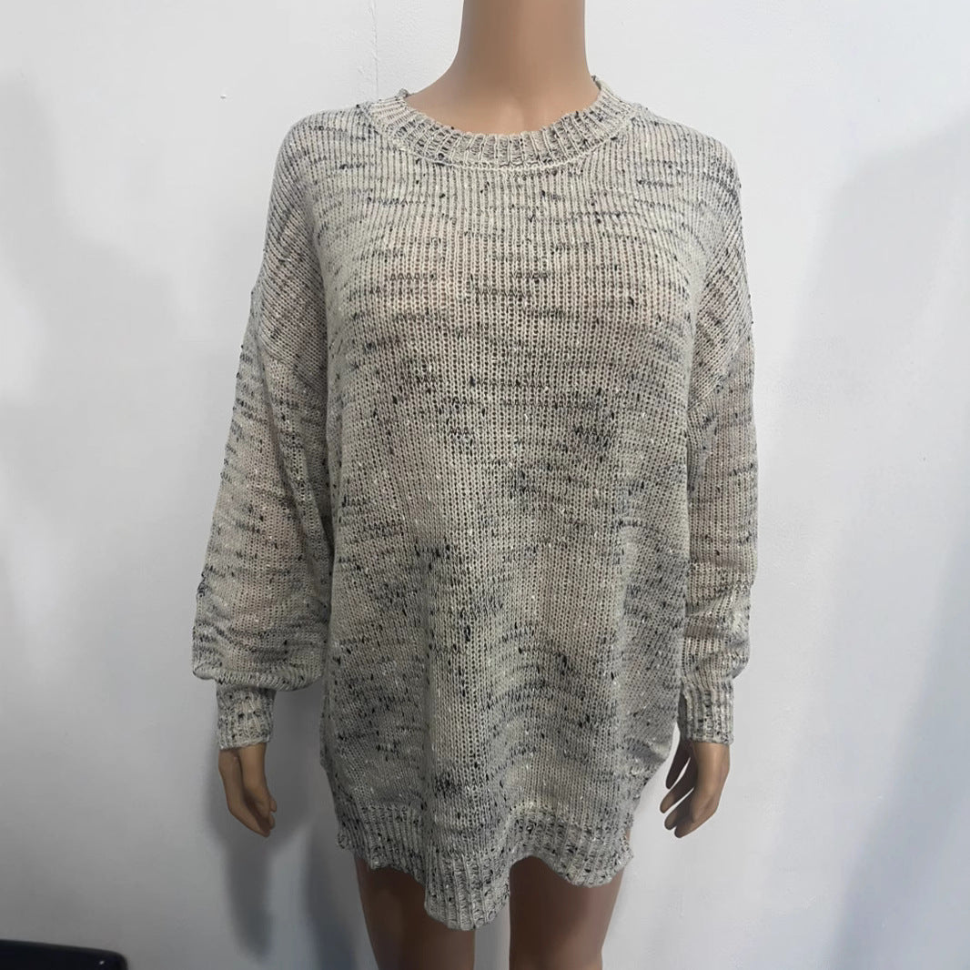 Ladies modern large knit sweater Lune London
