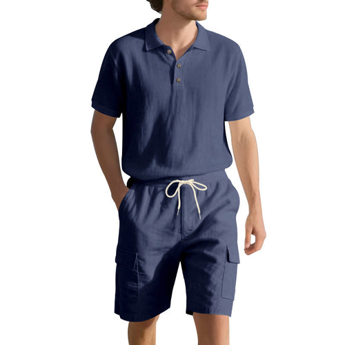 Men's Polo and Cargo Shorts Set Lune London