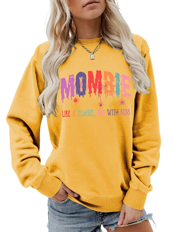 Sweat-shirt pour dames avec motif zombie créatif Chic & Stil